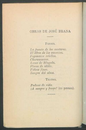 Obras de José Braña