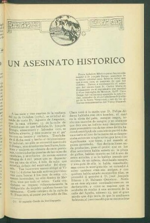 Un Asesinato histórico