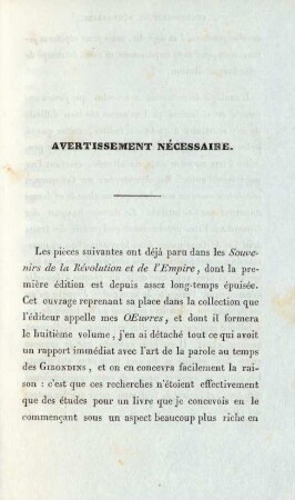 Avertissement nécessaire