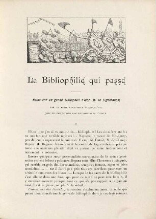 La Bibliophilie qui passe