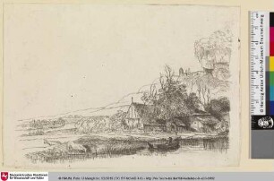 [Flusslandschaft mit Anglern]