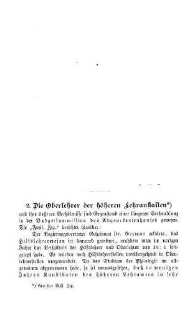 Die Oberlehrer der höheren Lehranstalten : Sprechsaal