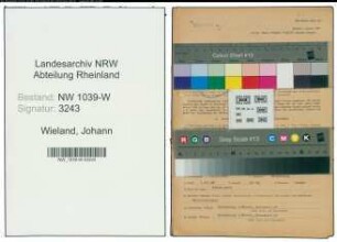 Entnazifizierung Johann Wieland , geb. 22.02.1890 ()