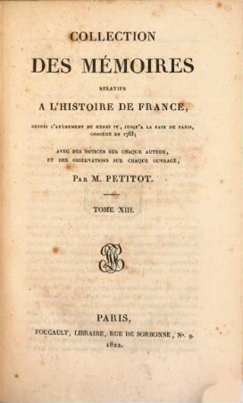 Collection des mémoires relatifs à l'histoire de France. 13, Négociations du président Jeannin, T. III