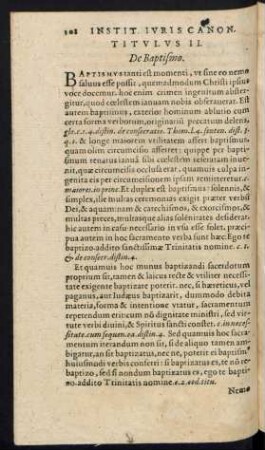 Titulus II. De Baptismo.