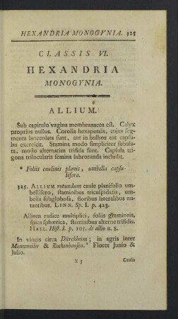 Classis VI. Hexandria