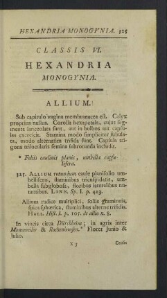 Classis VI. Hexandria