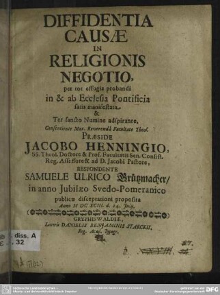 Diffidentia causae in religionis negotio