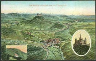 Hohenzollernlandschaft aus der Vogelschau