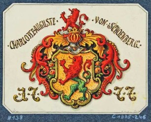 Wappen der Charlotte Auguste von Schönberg