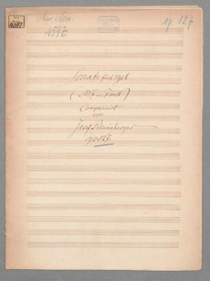 Sonate für Orgel Nr. 7 in f-moll op. 127 - BSB Mus.ms. 4597