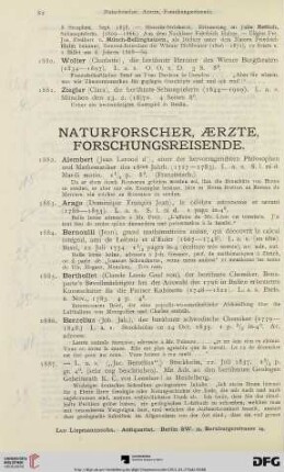 Naturforscher, Ærzte, Forschungsreisende (Nr. 1882-1959)