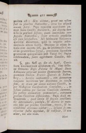 411-416, XVII. Concilium (§ 582 - 585)