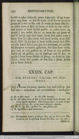 XXXIX. Cap. Um Byscups Tiund. Oc Eindaga