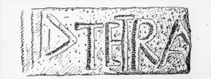 Inschrift an einem Mühlstein
