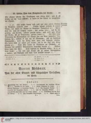 3. Abschnitt. Von dem Kriegswesen der Perser