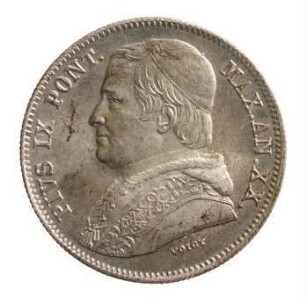 Münze, 20 Baiocchi, 1865