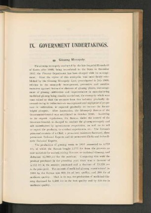 IX. Government Undertakings.
