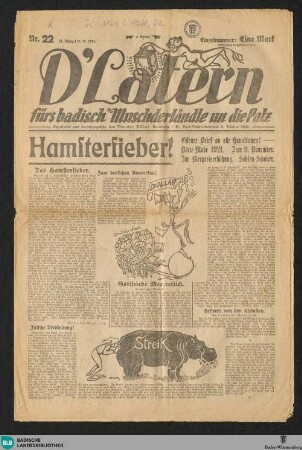 D' Latern fürs badisch' Muschterländle un de Palz