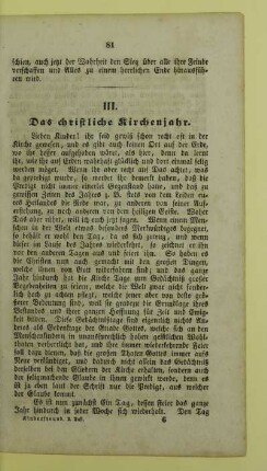 III. Das christliche Kirchenjahr