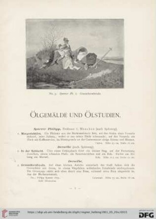 Ölgemälde und Ölstudien (Nr. 1-92)