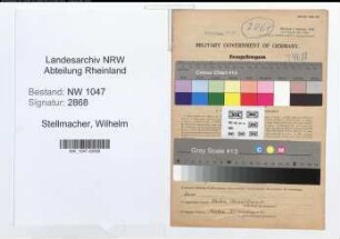 Entnazifizierung Wilhelm Stellmacher , geb. 05.03.1902 (Angestellter)