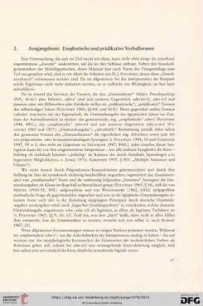 2. Ausgangsbasis: Empathische und prädikative Verbalformen