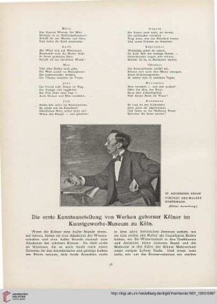 3: Die erste Kunstausstellung von Werken geborner Kölner im Kunstgewerbe-Museum zu Köln