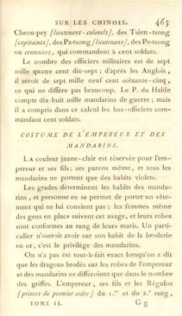 Costume de L'empereur et des mandarins
