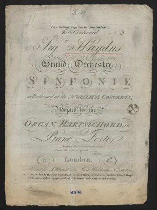 La Chasse, Symphonie Nr. 73