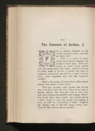 XLV. The Courses of Action. I.
