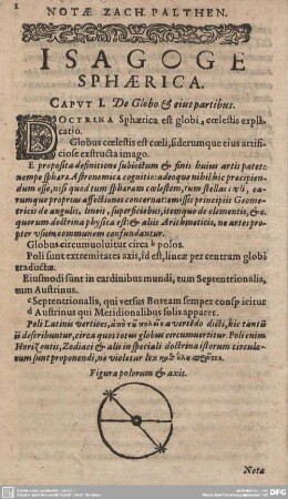 Cap. I. De Globo et eiuspartibus.