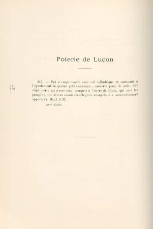 Poterie de Lucon
