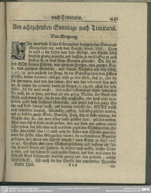 Am achtzehenden Sonntage nach Trinitatis