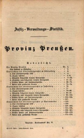 Beiträge zur Kenntniß der bestehenden Gerichtsverfassung und der neusten Resultate der Justizverwaltung in dem Preussischen Staate, 2. Justiz-Verwaltungs-Statistik des Preussischen Staats