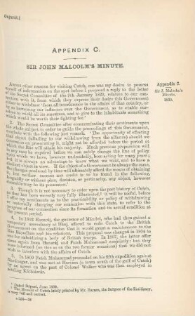 Appendix C. - Sir John Malcolm's minute