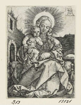 Maria und Kind im Innenhof