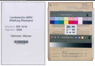 Entnazifizierung Werner Ophoven , geb. 29.09.1918 (Metzger)