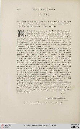 Livres: annuire de l'architecte pour l'anée 1864
