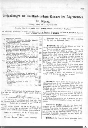 89. Sitzung, Stuttgart, 11.12.1896