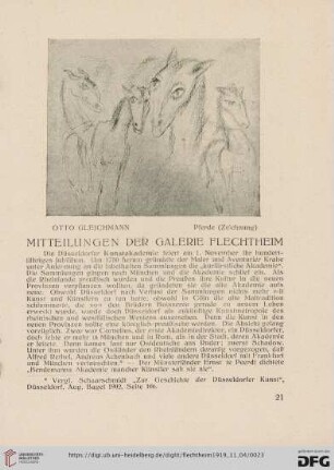 Mitteilungen der Galerie Flechtheim