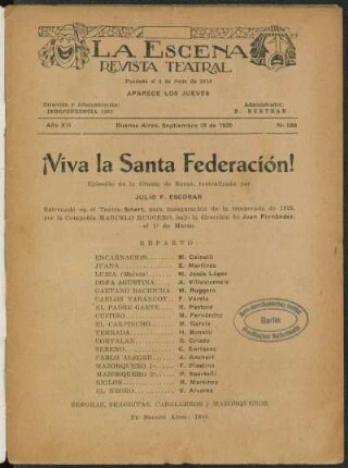 ¡Viva la Santa Federación! : episodio de la tiranía de Rosas