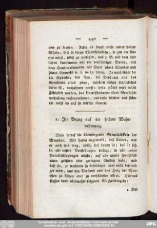 1. In Bezug auf die sechste Wahrnehmung.
