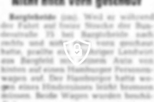 Nicht nach vorn geschaut