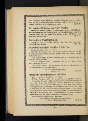 Ergebnislose französische Angriffe auf Höhe 304.