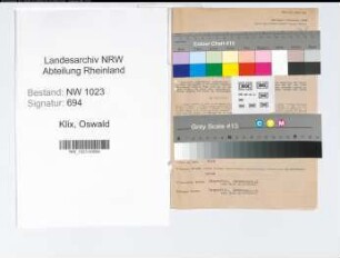 Entnazifizierung Oswald Klix , geb. 23.05.1891 (Betriebsinspektor)