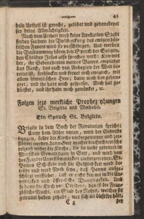 Folgen jezo merkliche Prophezeyhungen