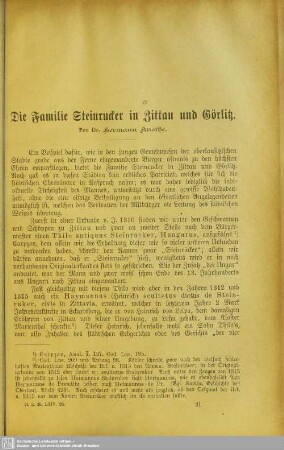 Die Familie Steinrucker in Zittau und Görlitz