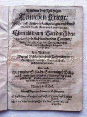 Statistik der auf Seiten der Protestantischen Union und der Katholischen Liga im Dreißigjährigen Krieg Gefallenen