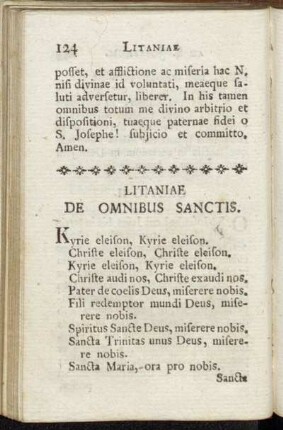 Litaniae de Omnibus Sanctis.
